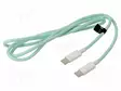 KAAPELI - USB 2.0 - USB C PISTOKE,MOLEMMIN PUOLIN - 1M - VIHREÄ - 60W - USB kaapelit ja adapterit - CU0347 - 1