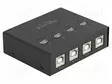 SWITCH - USB 2.0 - MUSTA - METALLI - TULO: USB B PISTORASIA X4 - USB kaapelit ja adapterit - DELOCK-11507 - 1