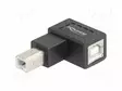 ADAPTERI - USB 2.0 - USB B RASIA,USB B-PISTOKE 90° VASEN/OIKEA - USB kaapelit ja adapterit - DELOCK-67207 - 1