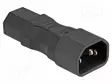 IEC C13 NAARAS-IEC C14 UROS-SUORA - 10A - 250V - Tietokone- ja laitejohdot - DELOCK-80467 - 2