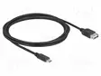CABLE - USB 2.0 - USB A DOUBLE SIDED SOCKET,USB C PLUG - 2M - MUSTA - USB kaapelit ja adapterit - DELOCK-81537 - 1
