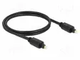 KAAPELI - TOSLINK-PISTOKE,MOLEMMIN PUOLIN - 1M - MUSTA - ØJOH: 5MM - Muut audio-videokaapelit - DELOCK-82887 - 1