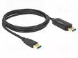 KAAPELI - USB A PISTOKE,MOLEMMIN PUOLIN - KULLATTU - 1,5M - MUSTA - USB kaapelit ja adapterit - DELOCK-83647 - 1