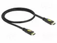 KAAPELI - HDMI 1.4,HIGH SPEED + ETHERNET - PIT: 0,5M - MUSTA - 28AWG - HDMI, DVI, DisplayPort johdot - DELOCK-83737 - 1