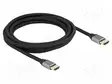 KAAPELI - HDMI-PISTOKE,MOLEMMIN PUOLIN - TEKSTIILI - PIT: 3M - MUSTA - HDMI, DVI, DisplayPort johdot - DELOCK-83997 - 1