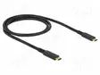 KAAPELI - USB C PISTOKE,MOLEMMIN PUOLIN - 1M - MUSTA - 10GBPS - 3A - USB kaapelit ja adapterit - DELOCK-85207 - 1