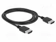 KAAPELI - HDMI-PISTOKE,MOLEMMIN PUOLIN - PIT: 3M - MUSTA - 34AWG - HDMI, DVI, DisplayPort johdot - DELOCK-85217 - 1
