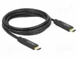 KAAPELI - USB C PISTOKE,MOLEMMIN PUOLIN - 2M - MUSTA - 5GBPS - 5A - USB kaapelit ja adapterit - DELOCK-85527 - 1