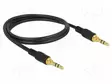 KAAPELI - JACK 3,5MM 3PIN PISTOKE,MOLEMMIN PUOLIN - 1M - MUSTA - Muut audio-videokaapelit - DELOCK-85547 - 1