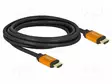 KAAPELI - HDMI-PISTOKE,MOLEMMIN PUOLIN - HDMI 2.1 - PIT: 3M - MUSTA - HDMI, DVI, DisplayPort johdot - DELOCK-86987 - 1