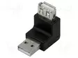 ADAPTERI - USB 2.0 - USB A NAARASLIITIN (KULMA-),USB A PISTOKE - USB kaapelit ja adapterit - AU0027 - 1