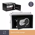 ELECTRONIC SAFE BOX - 20 x 31 x 20 cm - Kassakaapit ja setelintunnistimet - BG90017 - 6