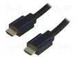 KAAPELI - HDMI-PISTOKE,MOLEMMIN PUOLIN - HDMI 2.0 - 7,5M - MUSTA - HDMI, DVI, DisplayPort johdot - CHB007 - 1