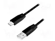 KAAPELI - USB 2.0 - USB A PISTOKE,USB C PISTOKE - 1M - MUSTA - USB kaapelit ja adapterit - CU0157 - 1