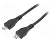 KAAPELI - USB 2.0 - USB B MIKROPISTOKE,MOLEMMIN PUOLIN - 0,6M - USB kaapelit ja adapterit - AK-USB-17 - 1