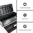 STAINLESS STEEL TOOLBOX WITH ALUMINIUM HANDLE - 590 x 280 x 255mm - Työkalulaukut ja säilytyslokerot - OTBA7 - 4