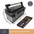 STAINLESS STEEL TOOLBOX WITH ALUMINIUM HANDLE - 590 x 280 x 255mm - Työkalulaukut ja säilytyslokerot - OTBA7 - 6
