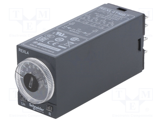 0,1S÷100H - 4PDT - 250VAC/5A - UVIRT: 24VAC - ZELIO TIME - ALUSLEVY - Aikareleet ja ajastimet - REXL4TMB7 - 1