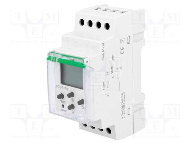 AUTOMATION MODULE: TIMER - RANGE: 0,25S÷99H59MIN59S - SPDT - PCS - Aikareleet ja ajastimet - PCS-517 - 1