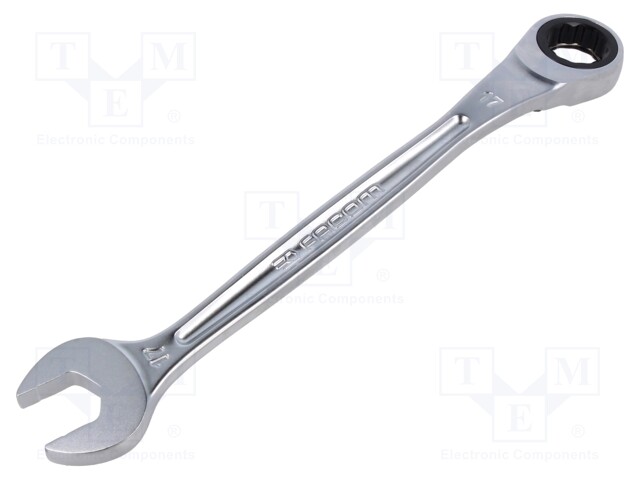 WRENCH: COMBINATION SPANNER - RATTLE - 17MM - L: 225MM - SATIN - Vääntötyökalut ja kiintolenkit - FACOM-467B.17 - 1