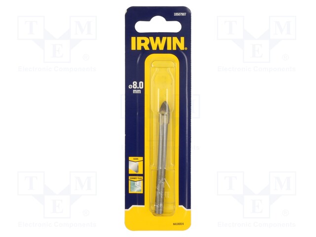 DRILL BIT - Ø: 8MM - DRILL BIT: FOR GLASS - Muut poranterät - IRW-10507907 - 1