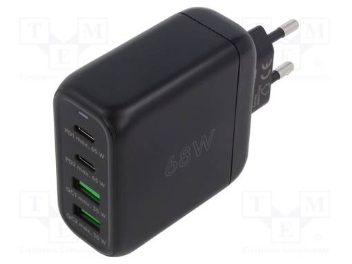 HAKKURIVIRTALÄHDE -VERKKOMUUNTAJA,PISTOKE - 3,3÷11VDC, - 68W - Pistorasiamuuntajat - ZSI-64817 - 1