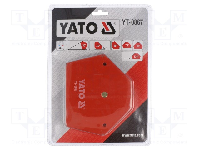 HITSAUSPIDIKE - 111X136X24MM - MAGNEETTINEN - 34KG - Vatupassit, vesivaa'at ja mitat - YT-0867 - 1