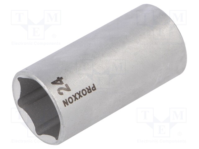 HYLSY - 6-KULMA,HYLSY-HEX 24MM - 3/8" - KROMI-VANADIINITERÄS - Hylsyavaimet - PR23547 - 1