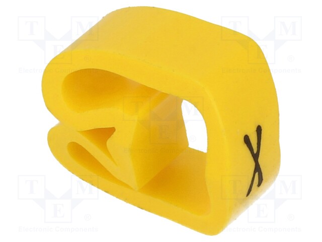 MERKIT - MERKINTÄ: X - 8÷16MM - PVC - KELTAINEN - -30÷80°C - CLI C - W: 11MM - Kaapeleiden merkintä - WM-0253411687 - 1