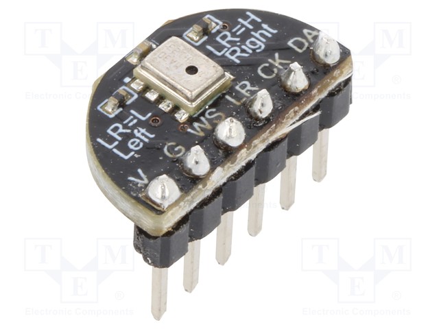 ROBOTIIKKAMODUULI: AUDIO - MIKROFONI - I2S - 3,3VDC - IC: MSM26S4030H0 - Audiomoduulit - DF-SEN0327 - 1