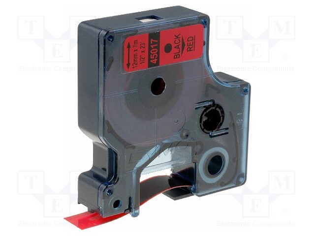 NAUHA - 12MM - 7M - PUNAINEN - MERKIN VÄRI: MUSTA - Tarratulostimet ja merkitsijät - DYMO.45017 - 1