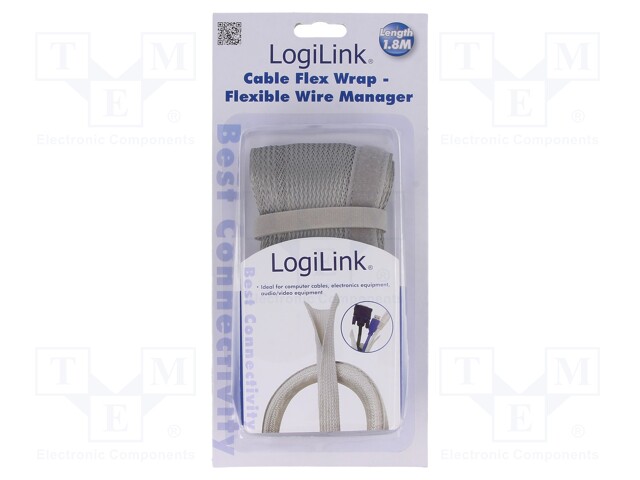 PALMIKKO - PET - HARMAA - L: 1,8M - OMINAISUUDET: MONIKÄYTTÖINEN - Polyesterisukat - PC-KAB0007 - 1