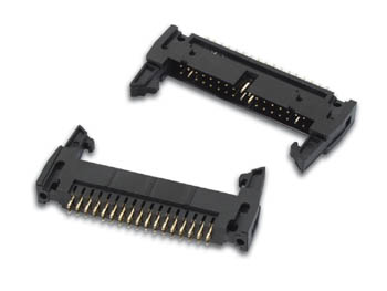 PCB HEADER CONNECTOR, STRAIGHT, WITH LATCHES, 2.54mm, 34P GOLD - Lattakaapeliliittimet piirilevylle - CC047 - 1