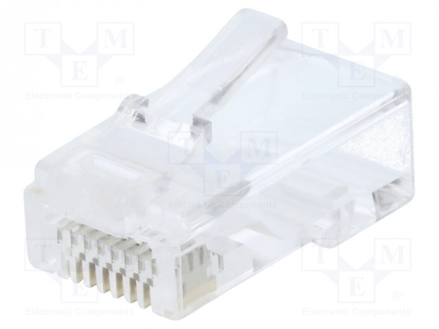 LIITIN: RJ45 - PISTOKE - CAT: 6 - SUOJAAMATTOMAT,LÄPIVIENTILIITIN - RJ liittimet - LOG-MP0027 - 1
