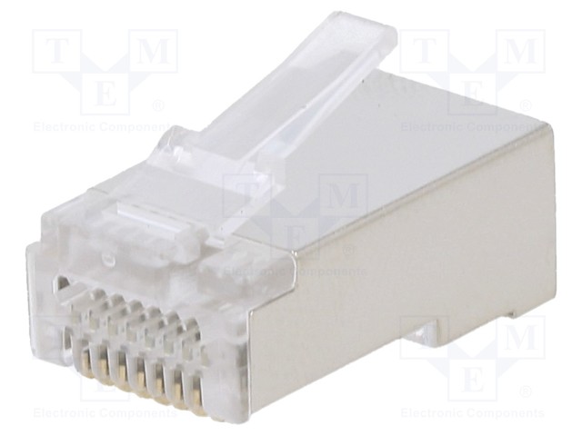 LIITIN: RJ45 - PISTOKE - CAT: 6 - SUOJATTU,LÄPIVIENTILIITIN - 8P8C - RJ liittimet - LOG-MP0077 - 1