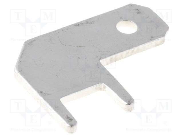 PURISTUSLIITIN - LITTEÄ - 4,8MM - 0,8MM - UROS-THT - MESSINKI - TINATTU - Juotoskorvat ja kaapeliliittimet - PCB - LS1537 - 1