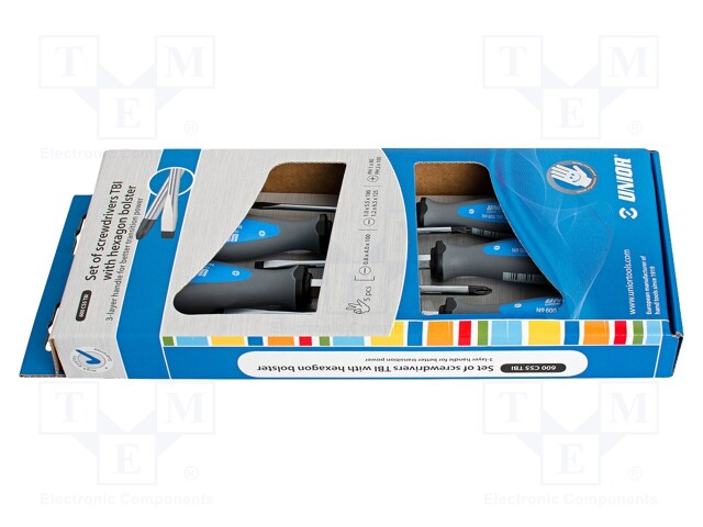 SARJA: RUUVIMEISSELIT - PHILLIPS,LITTEÄ - TBI - PAHVI-RASIA - 5KPL - Ruuvimeisselit ja sarjat - UNIOR-614007 - 1