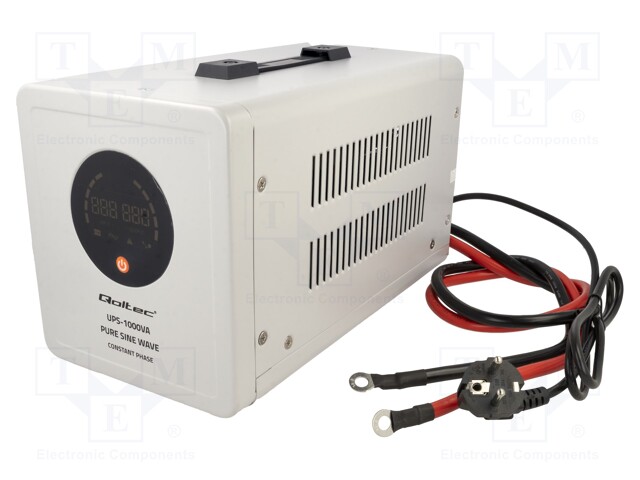 UPS VIRTALÄHDE - 700W - 1KVA - TULOJÄNNITE 147÷275V - 310X160X192MM - UPS ja tietokeneen virtalähteet - QOLTEC-50717 - 1
