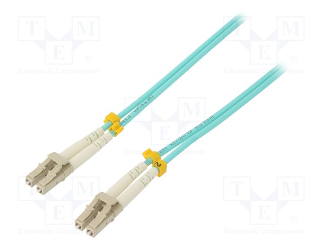VALOKUITU PATCH-KAAPELI - OM3 - LC/UPC,MOLEMMIN PUOLIN - 3M - LSZH - Patchcordit ja valokuitu-pigtailit - QOLTEC-54077 - 1