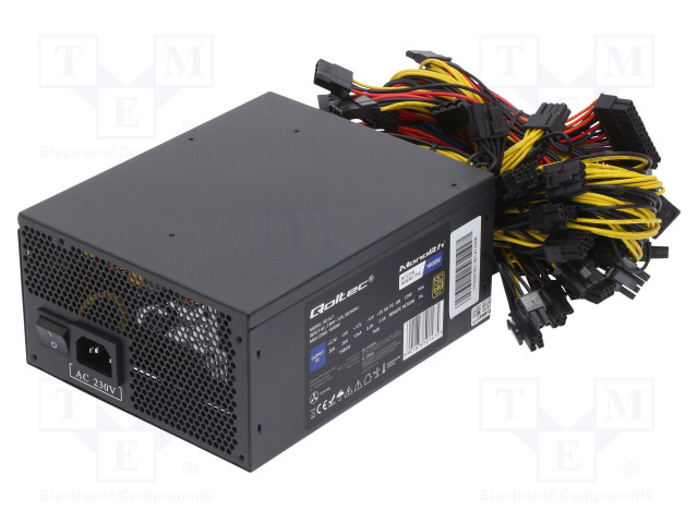 VIRTALÄHDE: TIETOKONE-ATX - 1,6KW - 3,3/5/12V - 150X185X85MM - UPS ja tietokeneen virtalähteet - QOLTEC-50147 - 1
