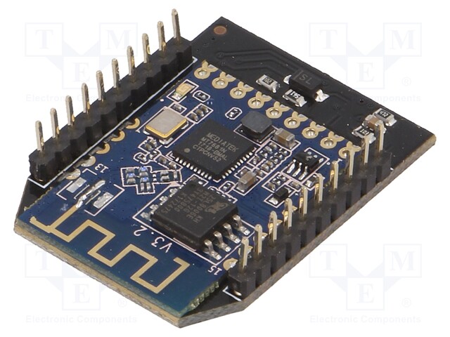 WIFI MODUULI - 3,3VDC - UART - MT7681 - 32X24MM - 2,4÷2,48GHZ - Muut moduulit - DF-TEL0107 - 1
