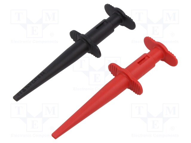 MITTAUSKOUKKU - 5A - MUSTA,PUNAINEN - 4MM - L: 126MM - Testauskoukut - CT4467 - 1