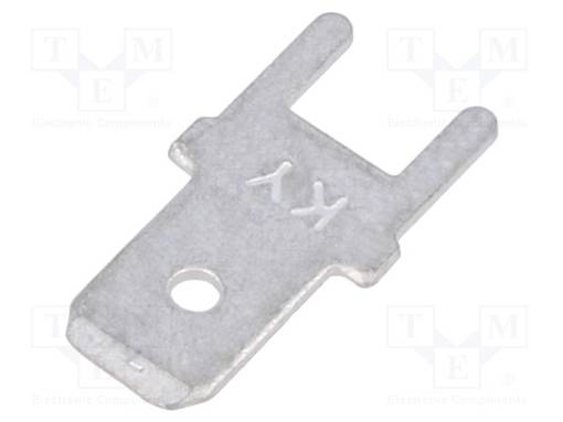 PURISTUSLIITIN - LITTEÄ - 4,8MM - 0,5MM - UROS-THT - MESSINKI - TINATTU - Juotoskorvat ja kaapeliliittimet - PCB - PC187 - 1