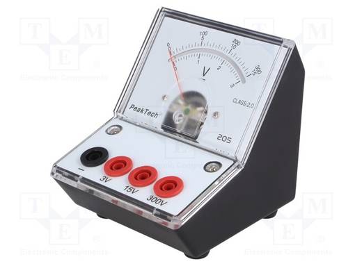 VOLTTIMITTARI - 0÷3V,15V,300V - 90X106X103MM - 2% - 50OHM - Analogiset yleismittarit - PKT-P205-07 - 1