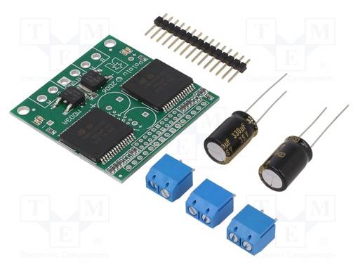 DC-MOOTTORIN OHJAIN - VNH3SP30 - 10KHZ - PWM - 9A - UMOT.-TULO: 5,5÷16V - Moottoreiden moduuliajurit - POLOLU-707 - 1