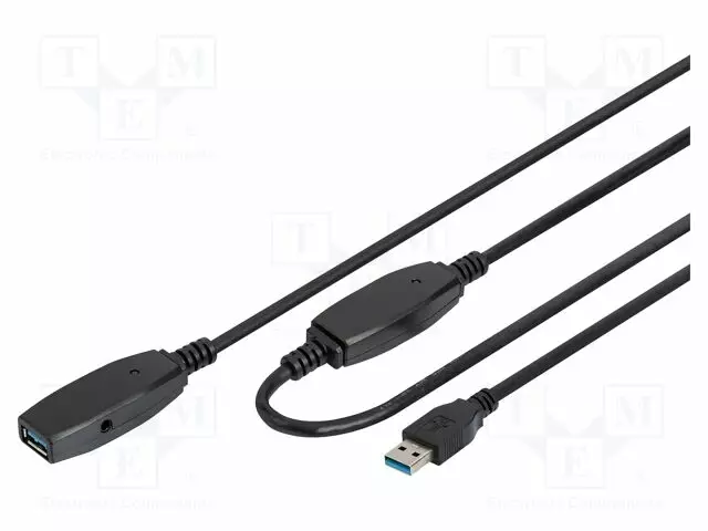 USB-TOISTIN - USB 3.0 - USB A RASIA,USB A PISTOKE MUSTA - USB kaapelit ja adapterit - DA-73107 - 1