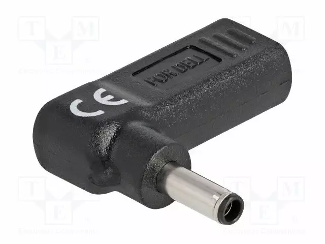 ADAPTERI - USB C RASIA,DC 4,5/3,0 LIITIN - MUSTA - KULMA- 3A - DC virtakaapelit - DELOCK-60007 - 1