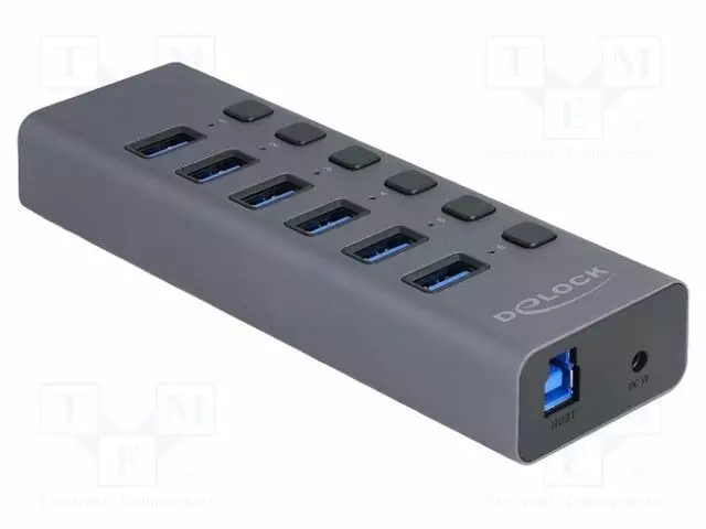 USB HUB - MICROSD,SD - HARMAA - PORTTIEN LUKU: 10 - 5GBPS - METALLI - Tietokonetarvikkeet - muut - DELOCK-64237 - 1