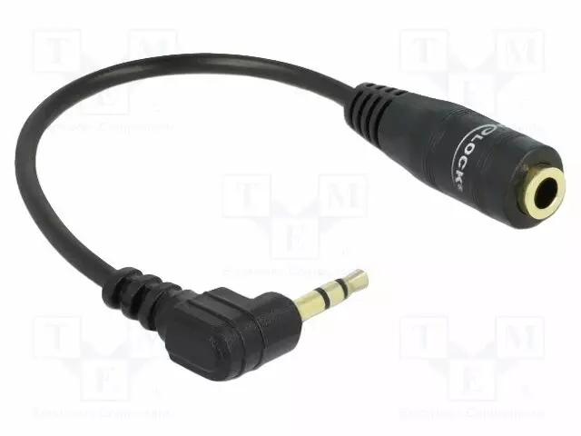 KAAPELI - 0,14M - MUSTA - LIITTIMEN VÄRI: MUSTA - Muut audio-videokaapelit - DELOCK-65397 - 1