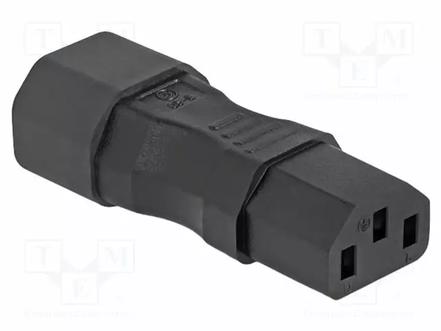IEC C13 NAARAS-IEC C14 UROS-SUORA - 10A - 250V - Tietokone- ja laitejohdot - DELOCK-80467 - 1